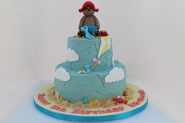 paddington bear seaside birthday cake